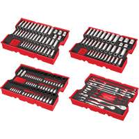 Metric & SAE Ratchet & Socket Set with Trays for PACKOUT Drawers, 242 Pcs, Impact, 1/2"/1/4"/3/8" Drive Size, Deep Meunier Outillage Industriel