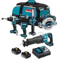 LXT Brushless Cordless 5 Tool Combo Kit, Lithium-Ion, 18 V Meunier Outillage Industriel