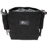Phantom Collection Nut & Bolt Bag with 2 Sleeves, Canvas, 3 Pockets, Black Meunier Outillage Industriel