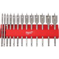 Flat Boring Bit Set, 13 Pieces, High Carbon Steel Meunier Outillage Industriel