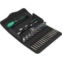 Jeu de cl&eacute; &agrave; cliquet SA 14 Zyklop Comfort avec levier dinversion, 28 Mcx, Prise de 1/4" Meunier Outillage Industriel