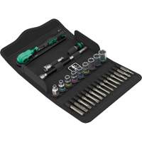Jeu de cl&eacute; &agrave; cliquet SA 15 Zyklop Comfort avec levier dinversion, 28 Mcx, Prise de 1/4" Meunier Outillage Industriel