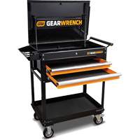 Utility Cart, 2 Drawers, 32-1/2" W x 42" H, Black/Orange Meunier Outillage Industriel