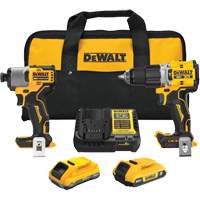 XR Brushless Cordless Premium Drill Driver Kit with 4 Ah POWERSTACK Battery and 2 Ah Battery, 20 V Meunier Outillage Industriel