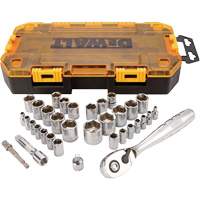 1/4" & 3/8" Drive Socket Set, 34 Pcs Meunier Outillage Industriel