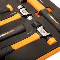 Mixed Hammer Set in Foam Storage Tray, 5 Pieces Meunier Outillage Industriel