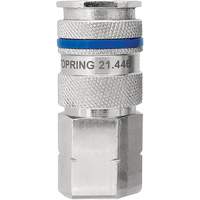 QUIKSILVER Industrial Quick Coupler, Nickel Plated Brass, 1/4", Female NPT, 435 PSI Meunier Outillage Industriel