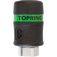 TOPQUIK Ultraflo 7.8 mm Quick Coupler, Polyester Composite, 3/8", Female NPT, 174 PSI Meunier Outillage Industriel