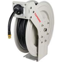 MAXREEL Single-Arm Automatic Rewind L Hose Reel with Rubber Hose, Air, 3/8" x 50', Single Hose, 250 PSI Meunier Outillage Industriel