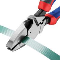 Pince pour monteurs de lignes &agrave; levier d&eacute;multipli&eacute;, type Nouvelle-Angleterre avec tire-fil, sertisseur et poign&eacute;e KNIPEXTEND Meunier Outillage Industriel