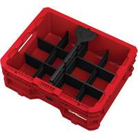 Bac &agrave; profil bas PACKOUT, 15" x 18-5/8" x 6-5/8", Noir/Rouge Meunier Outillage Industriel