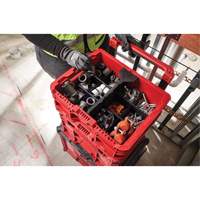 Bac &agrave; profil bas PACKOUT, 15" x 18-5/8" x 6-5/8", Noir/Rouge Meunier Outillage Industriel