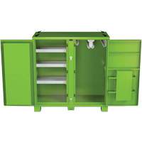 Armoire de rangement d'&eacute;PI sur place, Acier, Vert lime haute visibilit&eacute; Meunier Outillage Industriel