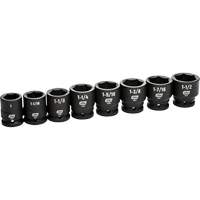 Jeu de douilles SAE &agrave; 6 pans, 8 Mcx, Chocs, Prise de 3/4" Meunier Outillage Industriel