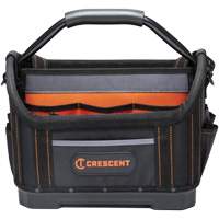14" Tradesman Open Top Tool Bag, 1680 Denier/Polyester, 25 Pockets, Black/Grey/Orange Meunier Outillage Industriel