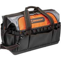 20" Contractor Tool Bag, 1680 Denier/Polyester, 31 Pockets, Black/Grey/Orange Meunier Outillage Industriel