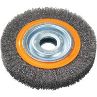 Wire Wheel Brush, 7" Dia., 0.118" Fill, 1-1/4" Arbor Meunier Outillage Industriel