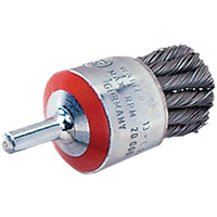 Mounted Knot-Twisted Wire Brush, 1-1/8" Dia., 0.02" Wire Dia., 1/4" Shank UE867 | Meunier Outillage Industriel