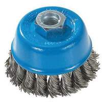 Knot-Twisted Wire Cup Brush, 3" Dia. x M10x1.25 Arbor UE891 | Meunier Outillage Industriel