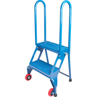 Portable Folding Ladder, 2 Steps, Perforated, 20" High VC436 | Meunier Outillage Industriel