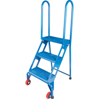 Portable Folding Ladder, 3 Steps, Perforated, 30" High VC437 | Meunier Outillage Industriel
