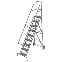 Rolling Ladder, 9 Steps, Serrated, 96" High Meunier Outillage Industriel