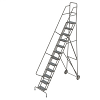&eacute;chelles roulantes, 12 marches, Stri&eacute;, Hauteur 126" Meunier Outillage Industriel