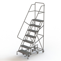 All Directional Rolling Ladder, 7 Steps, 24" Step Width, 70" Platform Height, Steel VC550 | Meunier Outillage Industriel