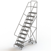 All Directional Rolling Ladder, 10 Steps, 24" Step Width, 100" Platform Height, Steel Meunier Outillage Industriel