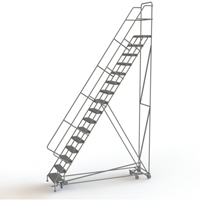 All Directional Rolling Ladder, 16 Steps, 24" Step Width, 160" Platform Height, Steel Meunier Outillage Industriel