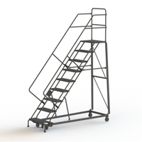 Heavy Duty Safety Slope Ladder, 9 Steps, Perforated, 50° Incline, 90" High VC577 | Meunier Outillage Industriel