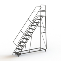 Heavy Duty Safety Slope Ladder, 12 Steps, Serrated, 50° Incline, 120" High Meunier Outillage Industriel