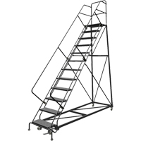 Safety Slope Rolling Ladder, 12 Steps, Perforated, 50° Incline, 120" High Meunier Outillage Industriel