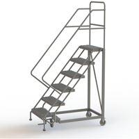 Safety Slope Rolling Ladder, 6 Steps, Serrated, 50° Incline, 60" High Meunier Outillage Industriel