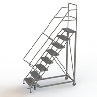 Safety Slope Rolling Ladder, 8 Steps, Serrated, 50° Incline, 80" High Meunier Outillage Industriel