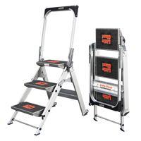 Safety Stepladder with Bar & Tray, 2.2', Aluminum, 300 lbs. Capacity, Type 1A VD432 | Meunier Outillage Industriel