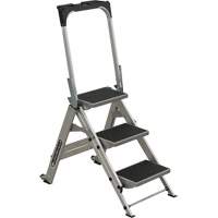 Tilt & Roll Step Stool Ladder, 3 Steps, 34" x 22" x 50.75" High Meunier Outillage Industriel