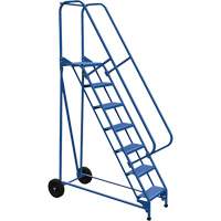 Roll-A-Fold Ladder, 7 Steps, Perforated, 70" High VD455 | Meunier Outillage Industriel