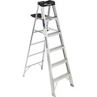 Step Ladder with Pail Shelf, 6', Aluminum, 300 lbs. Capacity, Type 1A VD560 | Meunier Outillage Industriel