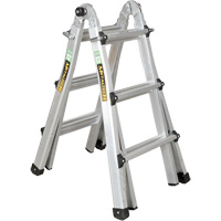 Telescoping Multi-Position Ladder, 2.916' - 9.75', Aluminum, 300 lbs., CSA Grade 1A VD689 | Meunier Outillage Industriel