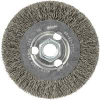 Crimped Wire Wheel, 4" Dia., 0.12" Fill, 5/8"-11 Arbor VF920 | Meunier Outillage Industriel