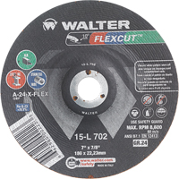 Flexcut™ Depressed Centre Grinding Wheels, 7", 24 Grit, Aluminum Oxide, 7/8", 8600 RPM, Type 29 VV139 | Meunier Outillage Industriel
