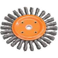 Knot-Twisted Wire Bench Wheel, 8" Dia., 0.0118" Fill, 5/8" Arbor, Steel VV861 | Meunier Outillage Industriel