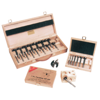 Super Forstner Bit Kits in a Wooden Box, 7 Pieces, Steel WK721 | Meunier Outillage Industriel