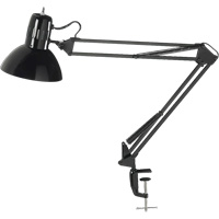 Swing Arm Clamp-On Desk Lamps, 100 W, Incandescent, C-Clamp, Black XA982 | Meunier Outillage Industriel