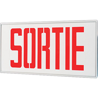 Stella Exit Signs - Sortie, LED, Hardwired, 17-1/2" L x 18-1/2" W, French XB933 | Meunier Outillage Industriel