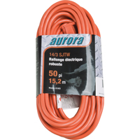 Vinyl Extension Cord, Outdoor, SJTW, 14/3 AWG, 15 A, 50' Meunier Outillage Industriel