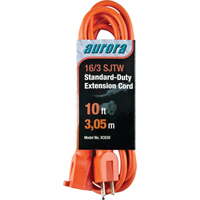 Extension Cord, Indoor/Outdoor, SJTW, 16/3 AWG, 13 A, 10' Meunier Outillage Industriel