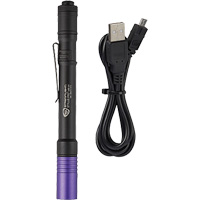 Lampe stylo UV avec port de recharge micro USB Stylus Pro, DEL, Corps en Aluminium, piles Rechargeable, Compris Meunier Outillage Industriel
