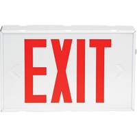Exit Sign, LED, Battery Operated/Hardwired, 12-1/5" L x 7-1/2" W, English Meunier Outillage Industriel